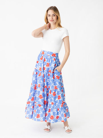 Julie Skirt - Wildflower in Poppy