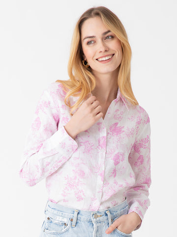 Helen Button Down - Flowers for Evelyn in Blossom