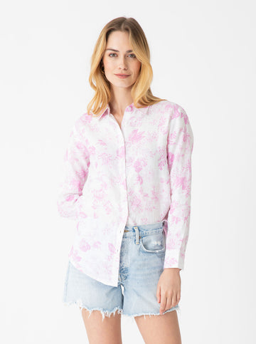 Helen Button Down - Flowers for Evelyn in Blossom