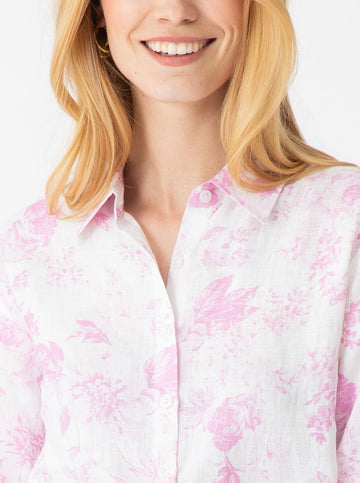 Helen Button Down - Flowers for Evelyn in Blossom