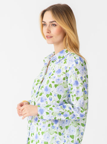 Helen Button Down - Rosebud in Sky