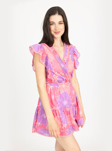 Maggie Dress in Glowing Gardenia Pink