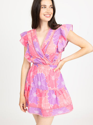 Maggie Dress in Glowing Gardenia Pink