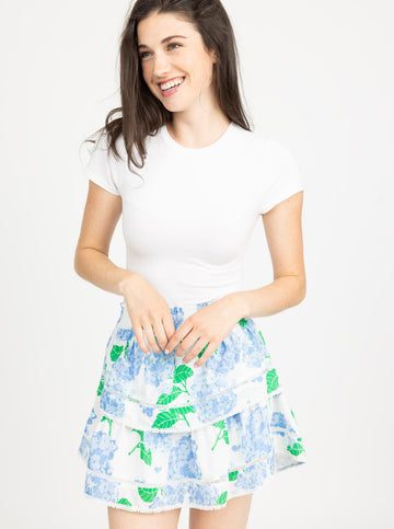 Maggie Skirt in Hydrangea Walk Blue