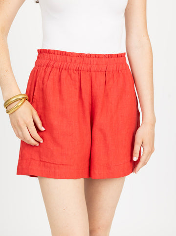 Summer Short in Solid Poppy