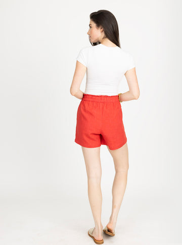 Summer Short in Solid Poppy