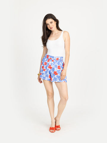 Summer Short in Wildflower Poppy