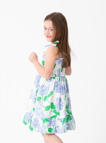 Bea Dress in Hydrangea Walk Blue