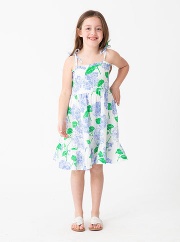 Bea Dress in Hydrangea Walk Blue