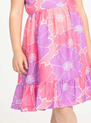 Bea Dress in Glowing Gardenia Pink