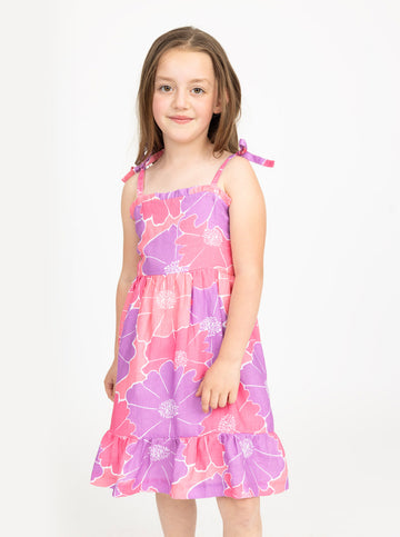 Bea Dress in Glowing Gardenia Pink