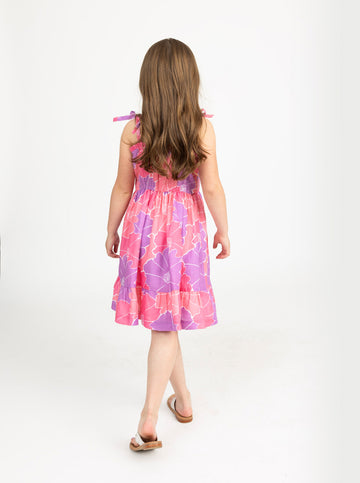 Bea Dress in Glowing Gardenia Pink