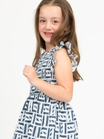 Girl's Julia Dress in Cape Cod Navy