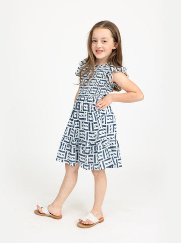 Girl's Julia Dress in Cape Cod Navy