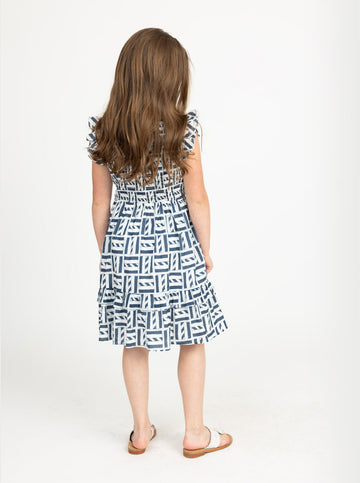 Girl's Julia Dress in Cape Cod Navy