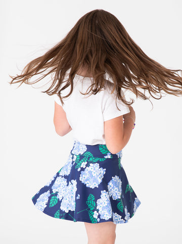 Girls Rally Skort in Hydrangea Walk Regatta