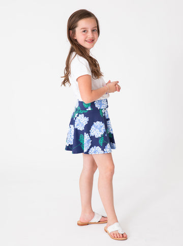 Girls Rally Skort in Hydrangea Walk Regatta