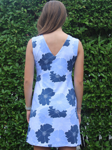 Paradise Dress in Glowing Gardenia Blue