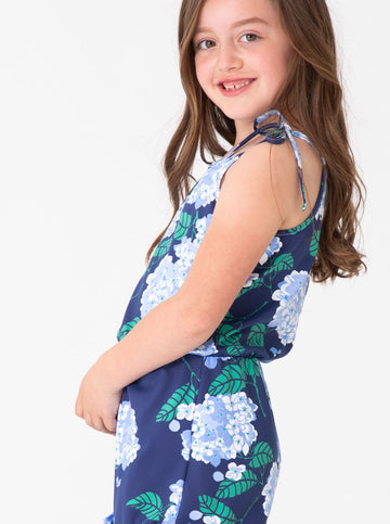 Rosie Romper in Hydrangea Walk Regatta