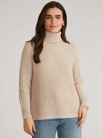 Stella Shaker Turtleneck in Wheat