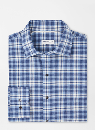 Gander Cotton Sport Shirt in Ocean Blue