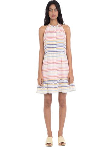 Indigo Dress in Candy Stripe