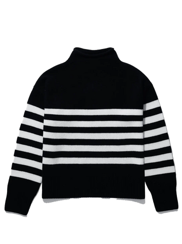 The Lucca Sweater in Black/Cream