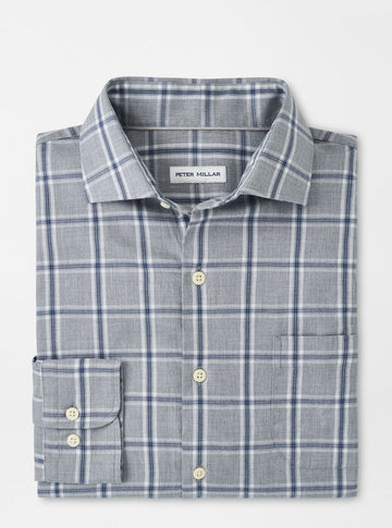 Vernon Flannelite Cotton-Stretch Sport Shirt - Gale Grey