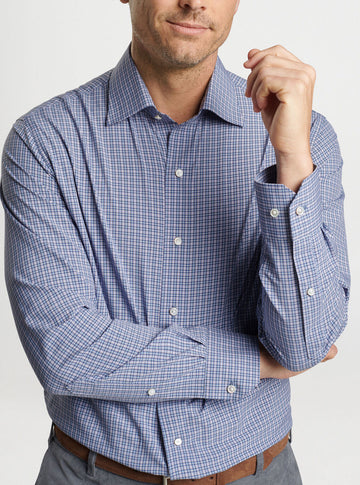 Wicklow Performance Poplin Shirt in Brook Blue