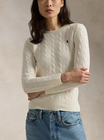 Cable-Knit Sweater in Cream