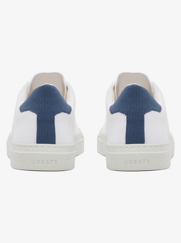 Knit Royale Sneaker in White/Navy