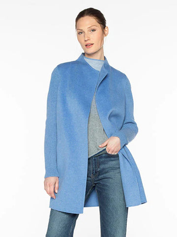 Rib Sleeve Coat in Como