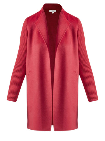 Rib Sleeve Coat in Poppy