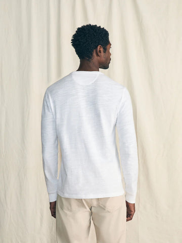 Sunwashed Slub Crew in White