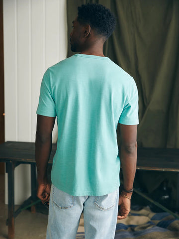 Sunwashed Pocket Tee in Island Teal