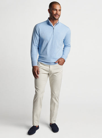 Whitaker Quarter-Zip Sweater Cottage Blue