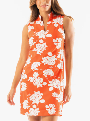 Schooner Dress in Summers' Silhouette in Poppy