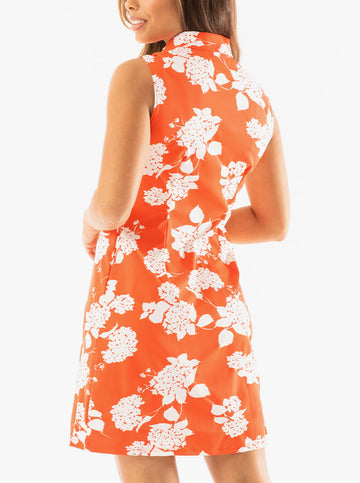 Schooner Dress in Summers' Silhouette in Poppy